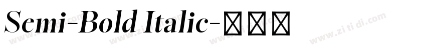 Semi-Bold Italic字体转换
